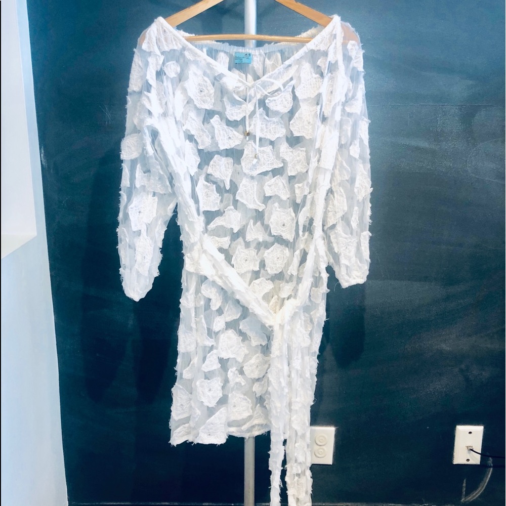 Letarte white bathing suit coverup